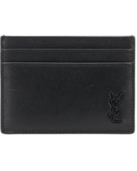 Saint Laurent - Cassandre Leather Cardholder - Lyst