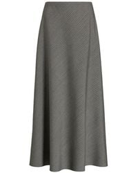 Alberta Ferretti - Maxi-Rok Met Diagonaal Patroon - Lyst