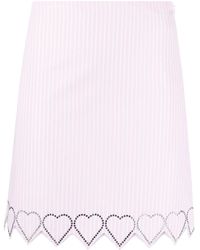Mach & Mach - Heart Studded A-line Mini Skirt - Lyst