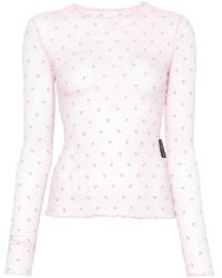Marine Serre - Moon-Print Long-Sleeve T-Shirt - Lyst