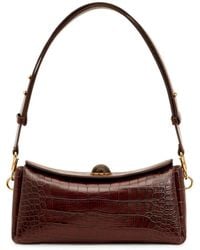 Ami Paris - Sac Carrousel En Cuir De Vache Gaufré De Crocodile - Lyst