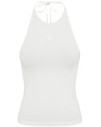 Marine Serre - Logo Cotton Tank Top - Lyst