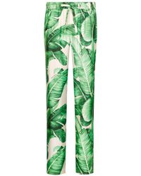 Dolce & Gabbana - Banano Print Silk Lounge Trousers - Lyst