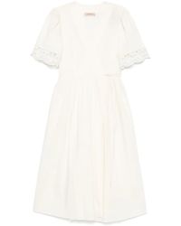 Twinset - Abito Midi A Portafoglio - Lyst