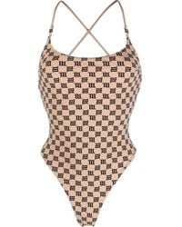 MISBHV - Criss-Cross Monogram-Print Swimsuit - Lyst