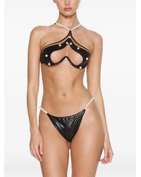 GOD SAVES QUEENS - Mia Pearl-Embellished Cut-Out Bikini Briefs - Lyst