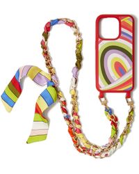 Emilio Pucci Marmo-Print Iphone 16 Pro Max Case in Pink