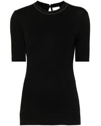 Brunello Cucinelli - Cotton 3/4 Sleeve T-Shirt - Lyst