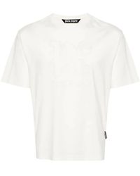 Palm Angels - Monogram-Embroidered Cotton T-Shirt - Lyst