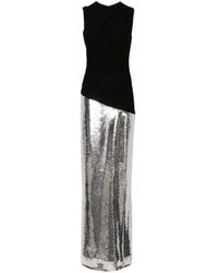 Monot - Sequinned Asymmetric Gown - Lyst