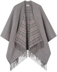 Burberry - Capa De Lana Reversible A Cuadros - Lyst