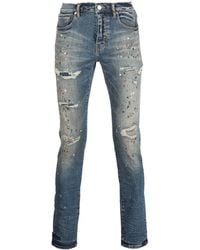Purple Brand - Paint-Splatter Distressed-Effect Jeans - Lyst