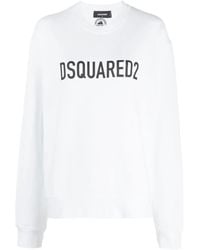 DSquared² - Logo-Print Cotton Sweatshirt - Lyst