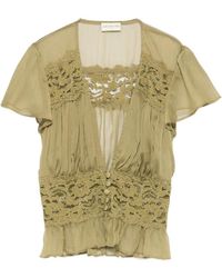 Arcina Ori - Sabrina Lace-Panel Top - Lyst