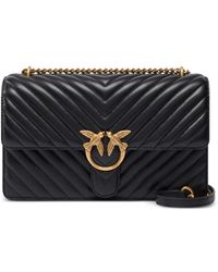Pinko - Love Birds Quilted Leather Shoulder Bag - Lyst