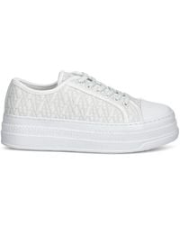 ARMANI EXCHANGE - Logo-Pattern Platform Sneakers - Lyst