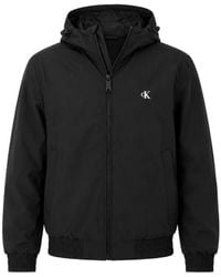 Calvin Klein - Logo-Print Hooded Jacket - Lyst