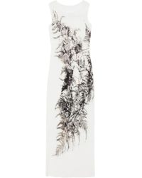【ISSEY MIYAKE】PRESSED FLORA PLEATS DRESS ISSEY MIYAKE: Yellow Pressed Flora Pleats Maxi Dress | SSENSE