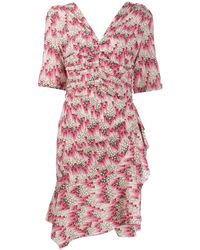 Isabel Marant Asymmetric fitted dress - Pink