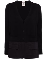 Semicouture - Contrast-panel Cotton Cardigan - Lyst
