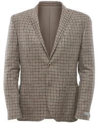 Corneliani - Blazer Rena Droit À Carreaux - Lyst