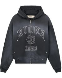 ROUGH - Graphic Zip-Up Hoodie - Lyst