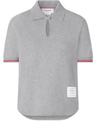 Thom Browne - Keyhole Piqué Polo Shirt - Lyst
