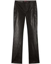 DIESEL - P-Nes Faux-Leather Logo-Embossed Trousers - Lyst