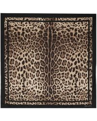 Dolce & Gabbana - Leopard Print Scarf - Lyst