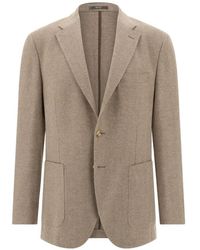 BOGGI - Herringbone Cashmere Wool Blazer - Lyst