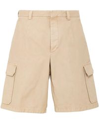 Prada - Cotton Bermuda Shorts - Lyst
