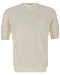FILIPPO DE LAURENTIIS - Short-Sleeved Cotton Sweater - Lyst