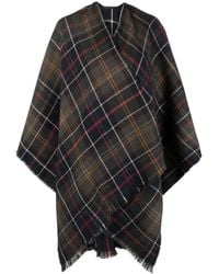 Barbour - Montieth Serape Cape Met Tartan-Print - Lyst