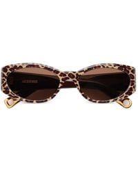 Jacquemus - Ovalo Leopard-Print Sunglasses - Lyst