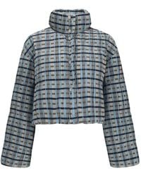 GONGDID DESIGN - Tartan-Pattern Padded Jacket - Lyst