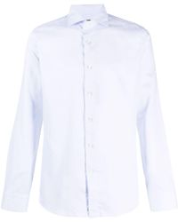Canali - Spread-collar Cotton Shirt - Lyst