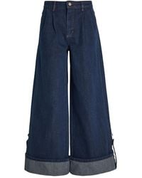 Damson Madder - Pleated Cuff Culottes Jeans - Lyst