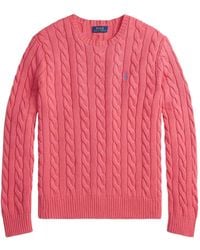 Polo Ralph Lauren - Cable-Knit Embroidered Sweater - Lyst