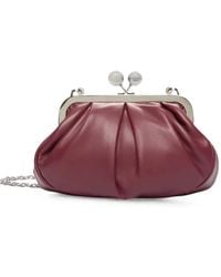Weekend by Maxmara - Small Pasticcino Pleated Leather Clutch Bag - Lyst