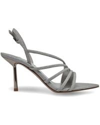 Le Silla - Glitter-Detail Strappy Heeled Sandals - Lyst