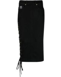 Versace Jeans Couture - Logo-Patch Pencil Skirt - Lyst