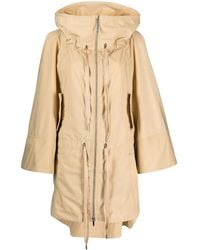 Alberta Ferretti - High-Tube-Neck Parka Coat - Lyst