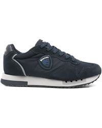 Blauer - Logo-Patch Low-Top Sneakers - Lyst