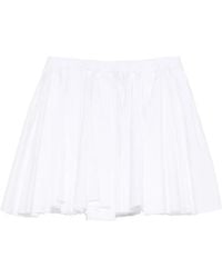 N°21 - Pleated Raw-Edge Mini Skirt - Lyst