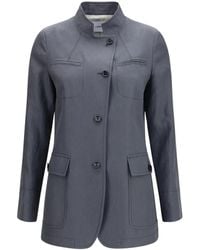 Lardini - Mandarin Collar Pocket Jacket - Lyst