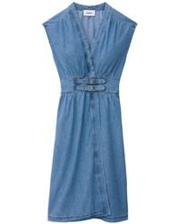 Ba&sh - Robe En Jean Love À Taille Ceinturée - Lyst