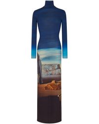 Rabanne - Maxi-jurk Met Print - Lyst