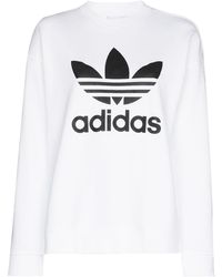 adidas - Trefoil Logo-print Sweatshirt - Lyst