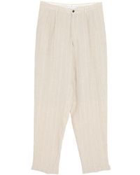 Giorgio Armani - Striped Linen Trousers - Lyst