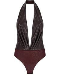ANDAMANE - Zendaya Halter-Neck Draped Bodysuit - Lyst